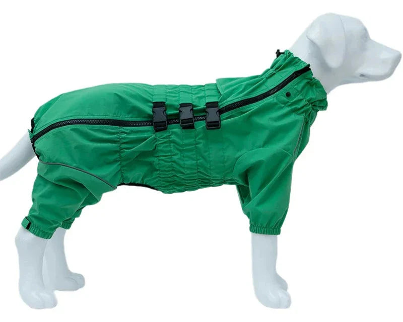 Waterproof Dog Raincoat - 4-Legged Rain Suit